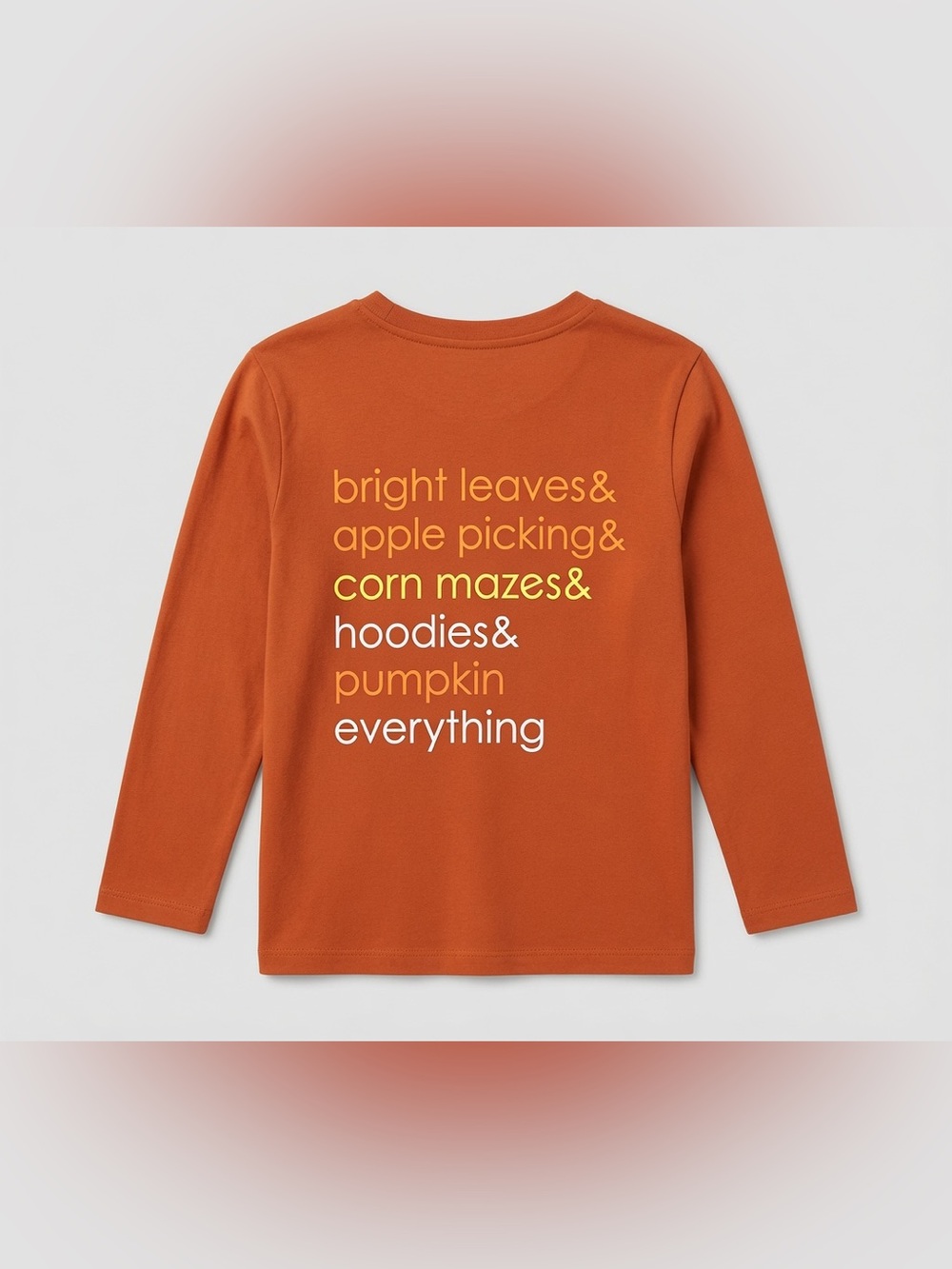 Cat & Jack orange festive fall long sleeve EUC XS 4/5